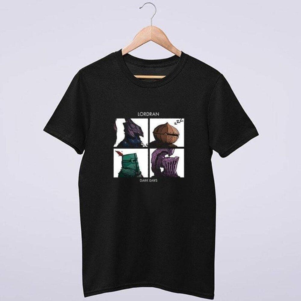 Gorillaz Dark Souls Lordran Collab Graphic Music Game Fan Gift Retro T Shirt 159